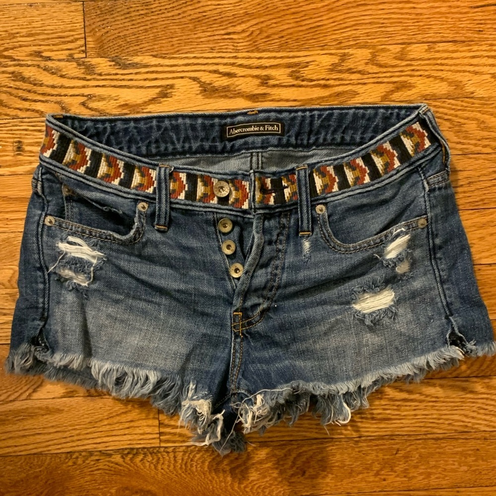 abercrombie jean shorts